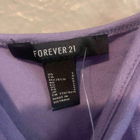 Forever 21 Dusty Lavender cut out body suit size large - Picture 4 of 5